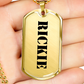 Rickie - 18k Gold Finished Luxury Dog Tag Necklace