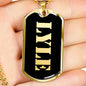 Lyle v2 - 18k Gold Finished Luxury Dog Tag Necklace