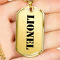Lionel - 18k Gold Finished Luxury Dog Tag Necklace