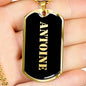Antoine v2 - 18k Gold Finished Luxury Dog Tag Necklace