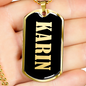 Karin v02 - 18k Gold Finished Luxury Dog Tag Necklace