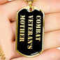 Combat Veteran's Mother v2 - 18k Gold Finished Luxury Dog Tag Necklace
