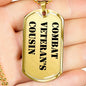 Combat Veteran's Cousin - 18k Gold Finished Luxury Dog Tag Necklace