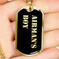 Airman's Boy v2 - 18k Gold Finished Luxury Dog Tag Necklace