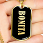 Bonita v02 - 18k Gold Finished Luxury Dog Tag Necklace