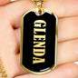 Glenda v02 - 18k Gold Finished Luxury Dog Tag Necklace