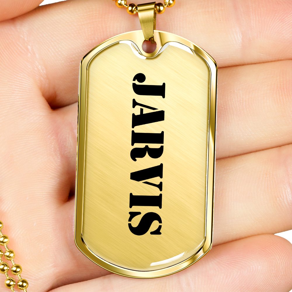 Jarvis - 18k Gold Finished Luxury Dog Tag Necklace