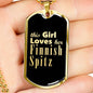 Finnish Spitz v2 - 18k Gold Finished Luxury Dog Tag Necklace
