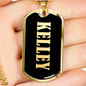 Kelley v02 - 18k Gold Finished Luxury Dog Tag Necklace