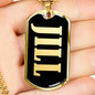 Jill v02 - 18k Gold Finished Luxury Dog Tag Necklace