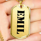 Emil - 18k Gold Finished Luxury Dog Tag Necklace