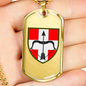 39th Air Defence Missile Regiment (Ukraine) - 18k Gold Finished Luxury Dog Tag Necklace