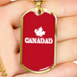 Canada Dad - 18k Gold Finished Luxury Dog Tag Necklace