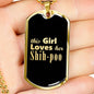 Shih-poo v2 - 18k Gold Finished Luxury Dog Tag Necklace