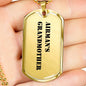 Airman's Grandmother - 18k Gold Finished Luxury Dog Tag Necklace