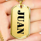 Juan - 18k Gold Finished Luxury Dog Tag Necklace