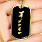 Mama Cat With 4 Kittens v2 - 18k Gold Finished Luxury Dog Tag Necklace