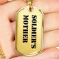 Soldier's Mother - 18k Gold Finished Luxury Dog Tag Necklace