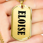 Eloise v01 - 18k Gold Finished Luxury Dog Tag Necklace