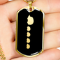 Mama Hedgehog With 4 Hoglets v2 - 18k Gold Finished Luxury Dog Tag Necklace