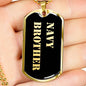 Navy Brother v2 - 18k Gold Finished Luxury Dog Tag Necklace