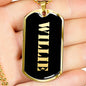 Willie v2 - 18k Gold Finished Luxury Dog Tag Necklace