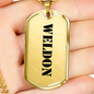 Weldon - 18k Gold Finished Luxury Dog Tag Necklace