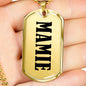 Mamie v01 - 18k Gold Finished Luxury Dog Tag Necklace