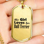 Bull Terrier - 18k Gold Finished Luxury Dog Tag Necklace