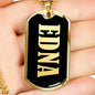 Edna v02 - 18k Gold Finished Luxury Dog Tag Necklace