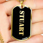 Stuart v2 - 18k Gold Finished Luxury Dog Tag Necklace