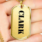Clark - 18k Gold Finished Luxury Dog Tag Necklace