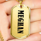 Meghan v01 - 18k Gold Finished Luxury Dog Tag Necklace