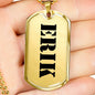 Erik - 18k Gold Finished Luxury Dog Tag Necklace