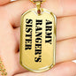 Army Ranger's Sister - 18k Gold Finished Luxury Dog Tag Necklace