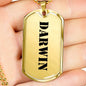 Darwin - 18k Gold Finished Luxury Dog Tag Necklace