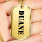 Duane - 18k Gold Finished Luxury Dog Tag Necklace
