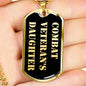 Combat Veteran's Daughter v2 - 18k Gold Finished Luxury Dog Tag Necklace