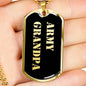 Army Grandpa v2 - 18k Gold Finished Luxury Dog Tag Necklace