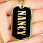 Nancy v02 - 18k Gold Finished Luxury Dog Tag Necklace