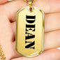 Dean - 18k Gold Finished Luxury Dog Tag Necklace