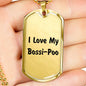 Love My Bossi-Poo v4 - 18k Gold Finished Luxury Dog Tag Necklace