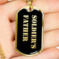 Soldier's Father v2 - 18k Gold Finished Luxury Dog Tag Necklace