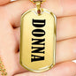 Donna v01 - 18k Gold Finished Luxury Dog Tag Necklace