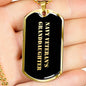 Navy Veteran's Granddaughter v2 - 18k Gold Finished Luxury Dog Tag Necklace