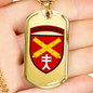 44th Artillery Brigade (Ukraine) - 18k Gold Finished Luxury Dog Tag Necklace