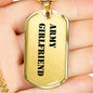 Army Girlfriend - 18k Gold Finished Luxury Dog Tag Necklace