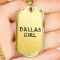 Dallas Girl - 18k Gold Finished Luxury Dog Tag Necklace