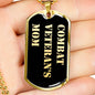 Combat Veteran's Mom v2 - 18k Gold Finished Luxury Dog Tag Necklace