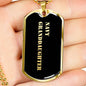 Navy Granddaughter v2 - 18k Gold Finished Luxury Dog Tag Necklace